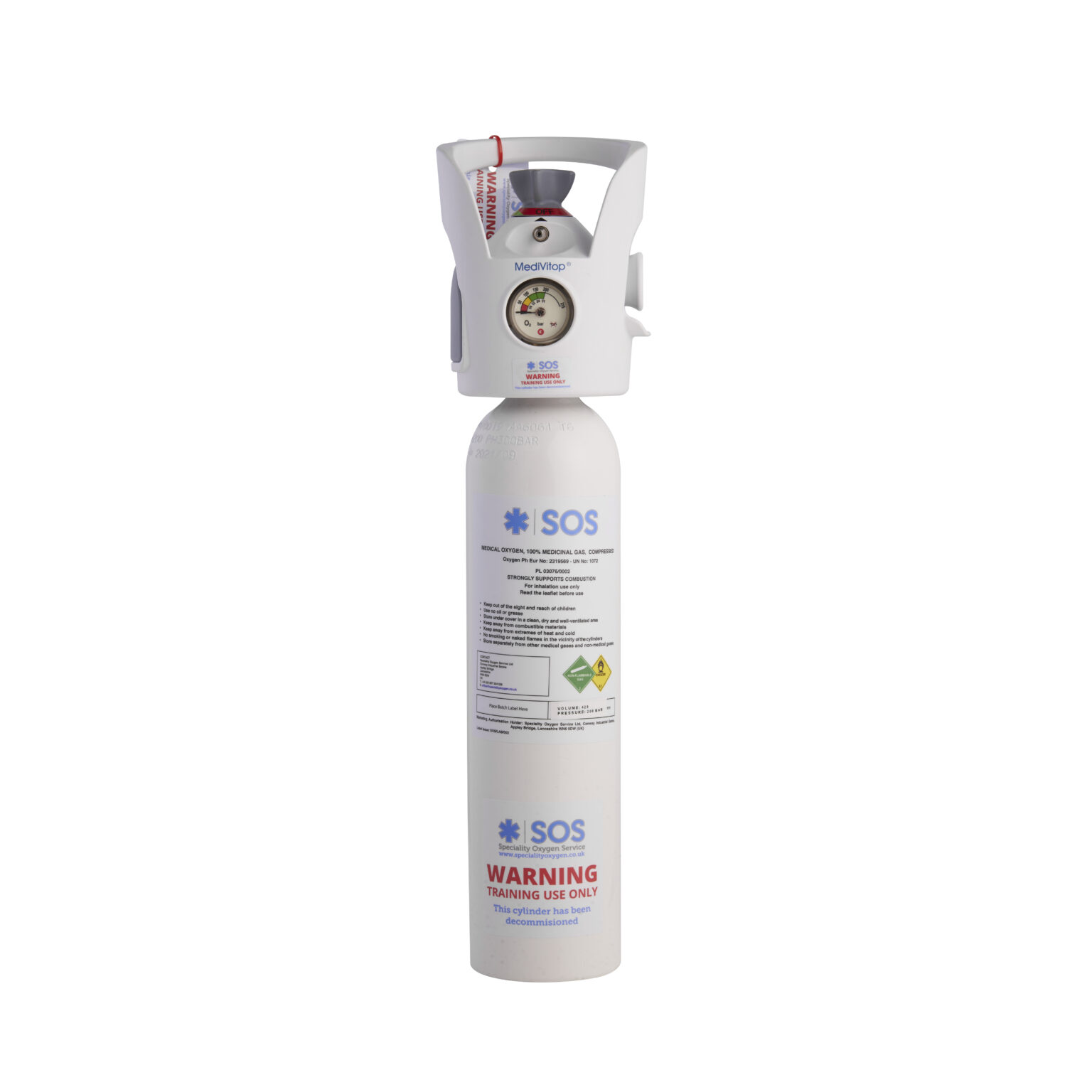 2L Responder O2 Medical Oxygen Training Cylinder (Full) — photo 1 of 12